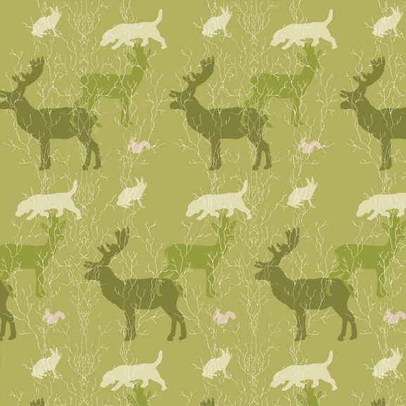 Rullgardin Fauna, grön