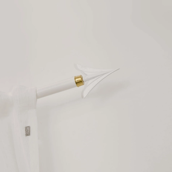 Finial white and brass Hasta