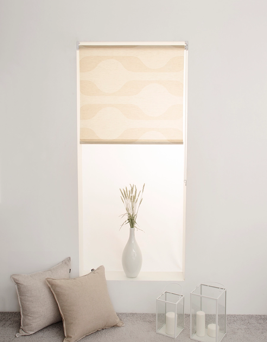 Rullgardin beige, måttillverkad, Hasta