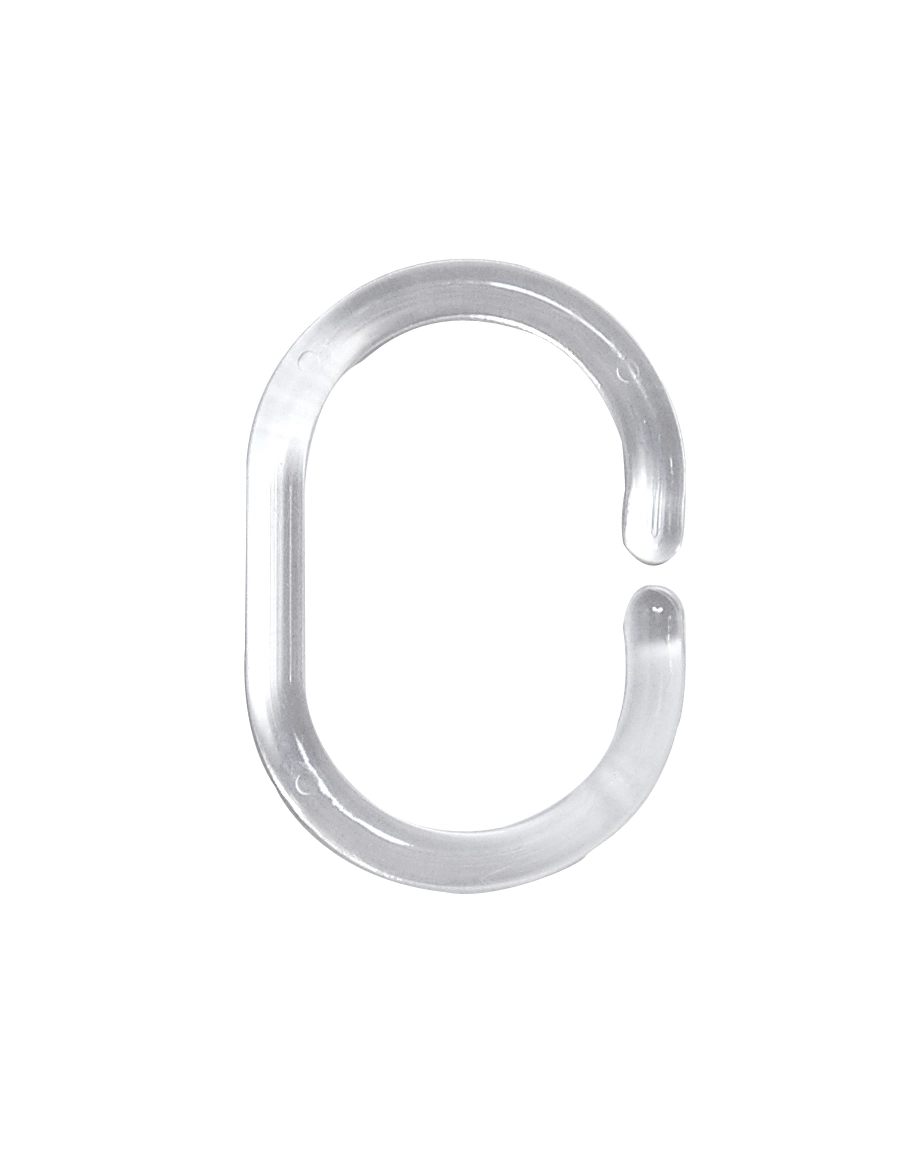 Shower curtain ring transparent plastic Hasta