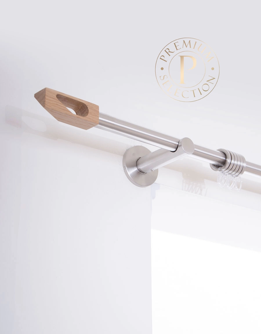 Quattro Oak Curtain Rod Hasta