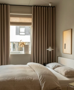 Mörkläggande, sandfärgad gardin Hawick