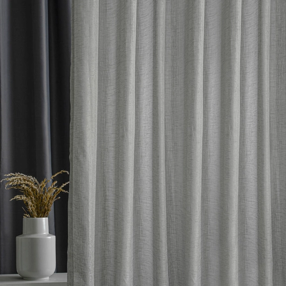 Curtain SKIMRA, grey, extra long & wide