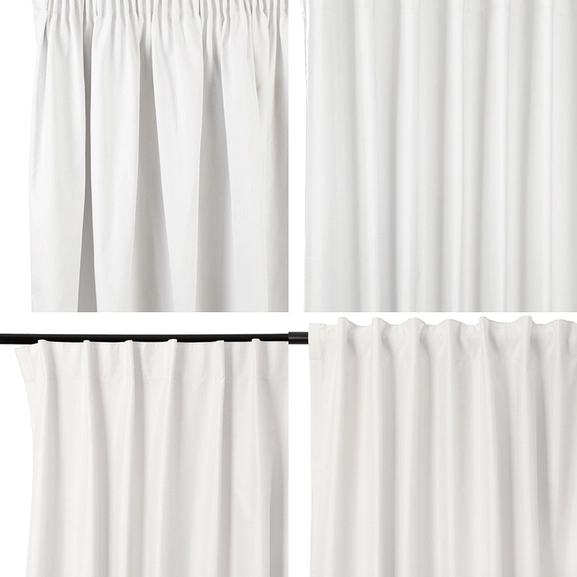 Upphängningssätt för gardin Nova, vit
