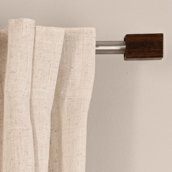 Ändknopp i kaffefärgat trä