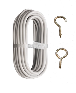 Gardinspiral inkl. 5 krokar+öglor