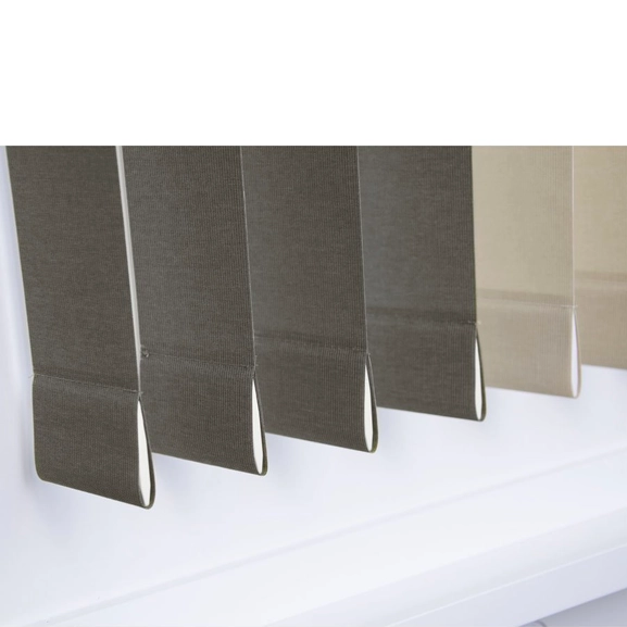 Opti Pro vertical blind, fabric screening Perle, made-to-measure, gray beige