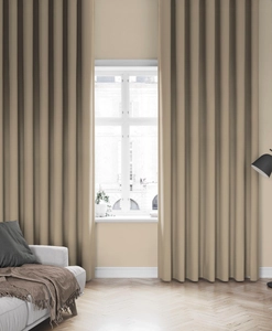 Made-to-measure hotel curtain Svala, dim-out, beige