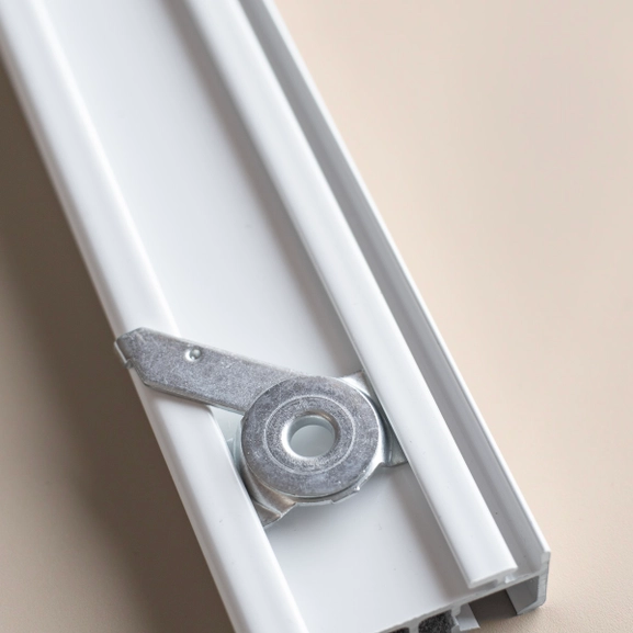 Vridfäste monterat på flerspårsskena