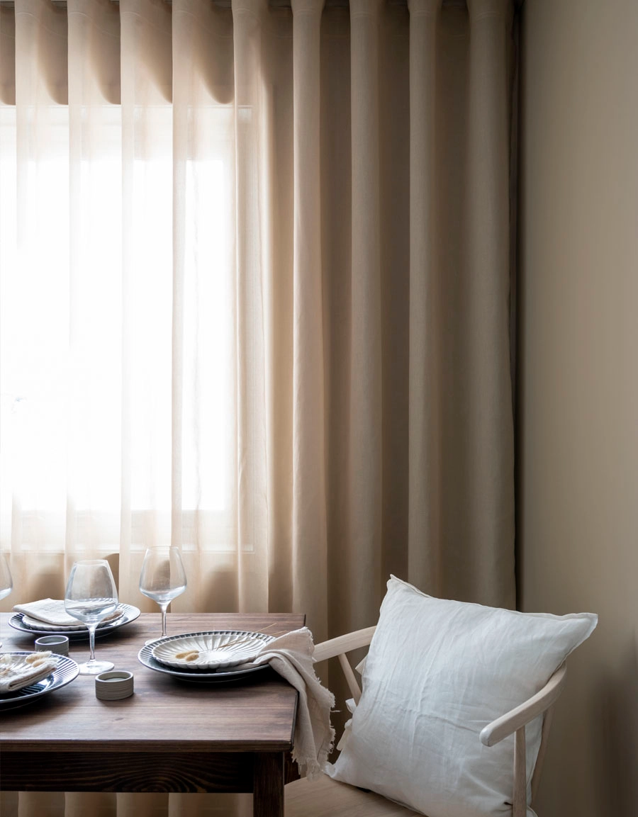 Made-to-measure curtain VISKA, beige