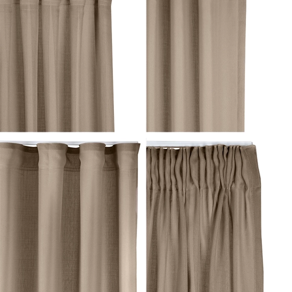 Upphängningssätt för gardin Vilja brun