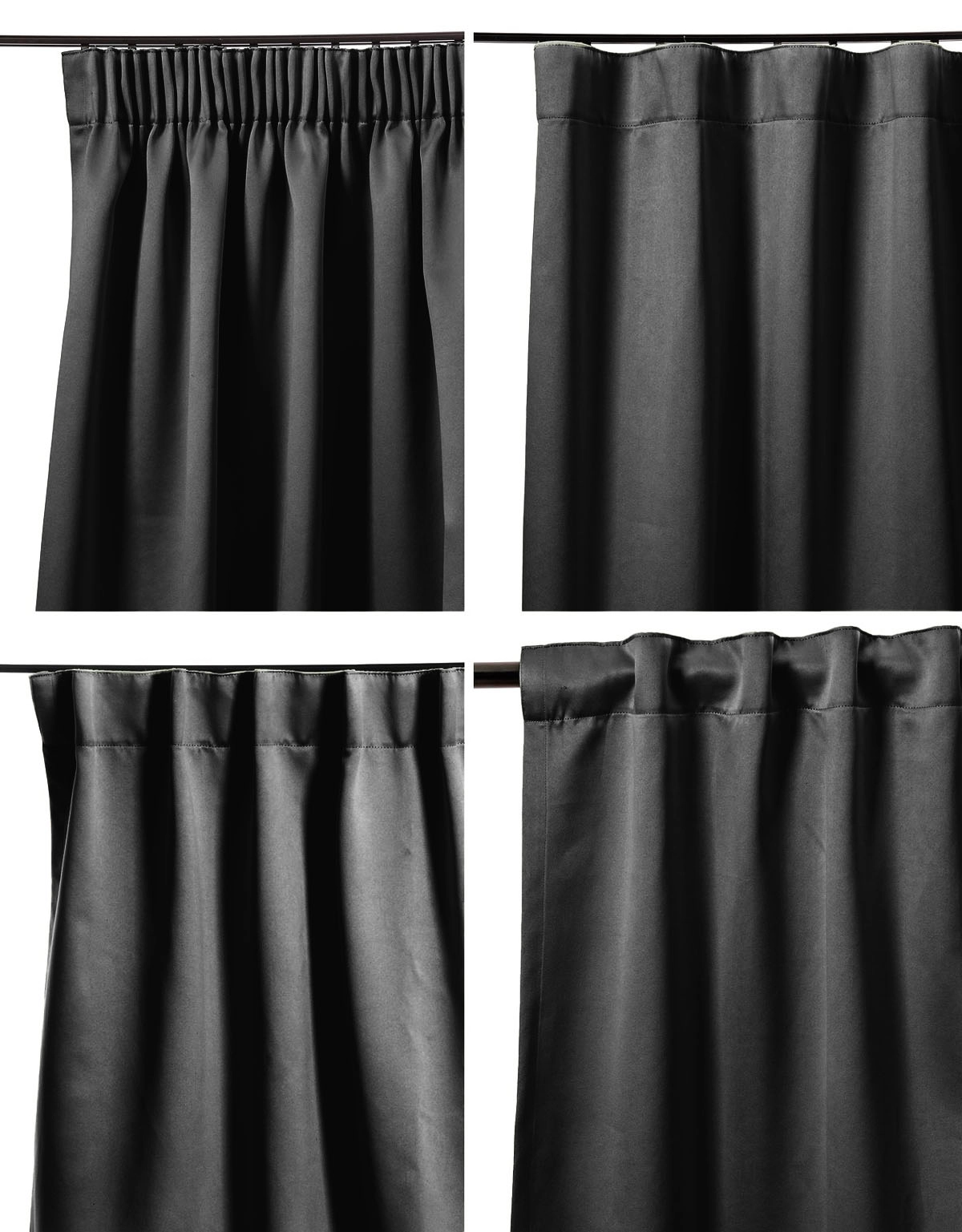 Upphängningssätt för gardin Stilla antracit