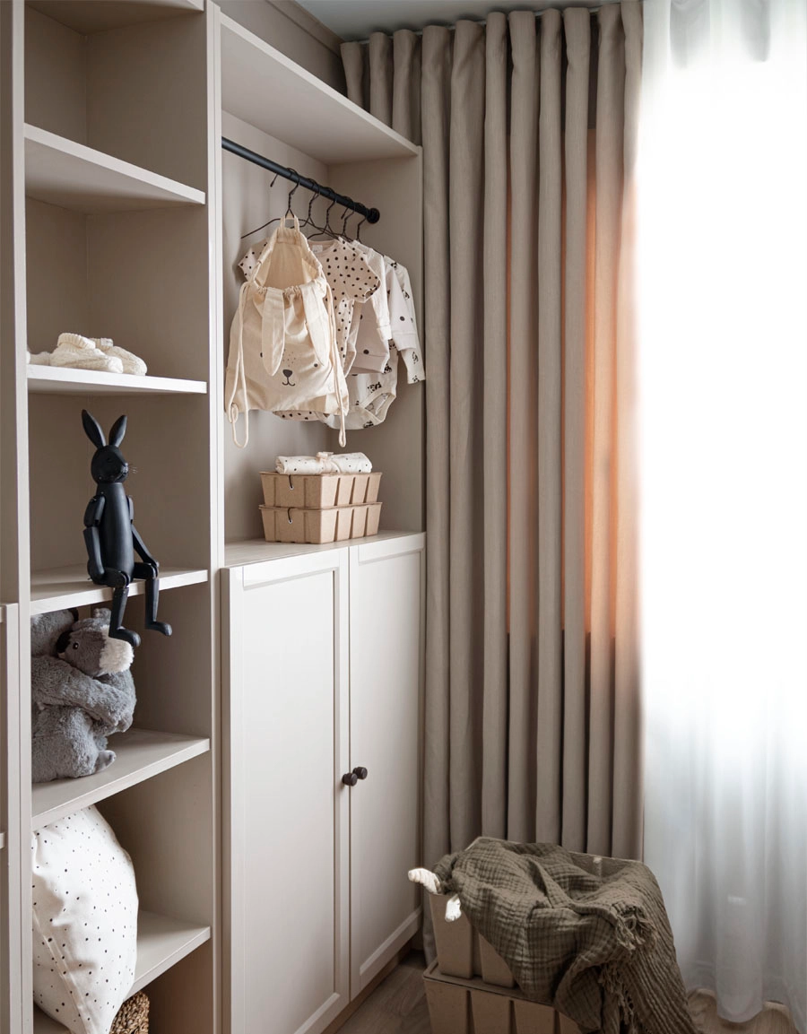 Made-to-measure curtain COOLA, shading curtain (80% dim-out), beige