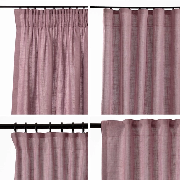 Olika upphängningsätt gardin Lina