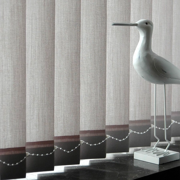 Opti Pro vertical blind, fabric screening Jade, made-to-measure, several colors