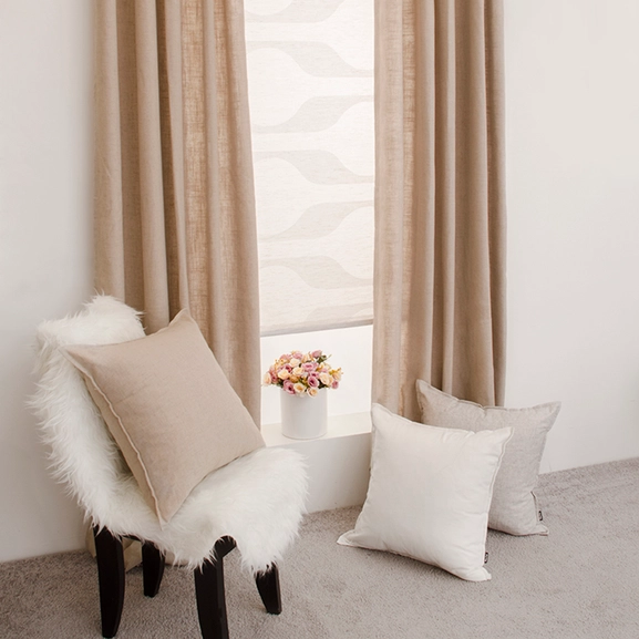 Rullgardin vit, måttillverkad, Hasta