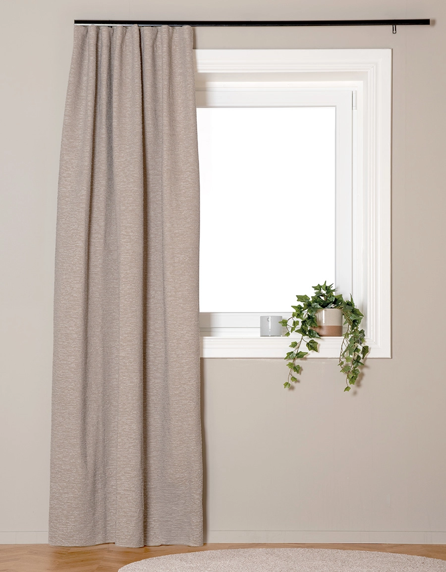 Bouclegardin i taupe