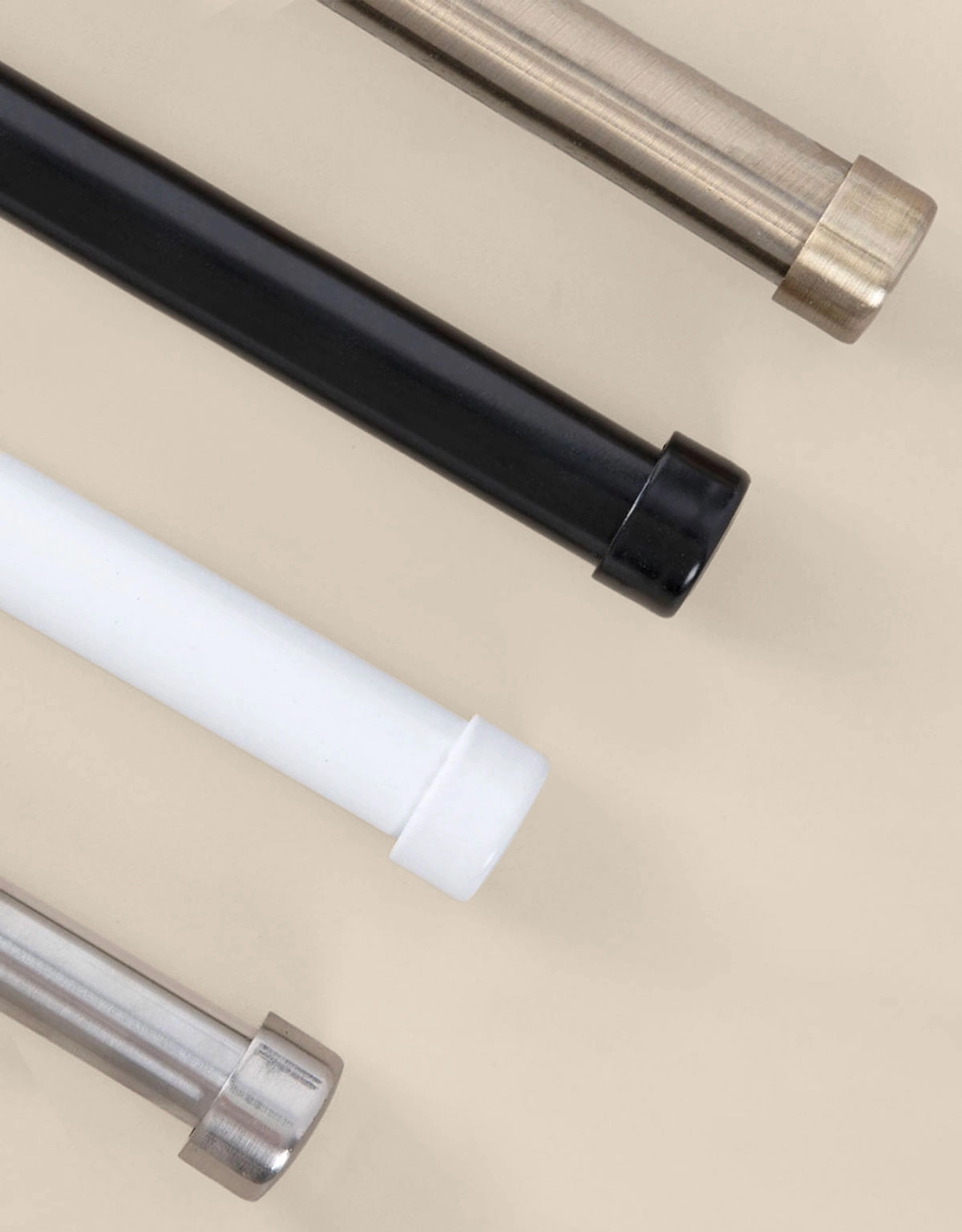 Enkel, liten ändknopp i flera färger