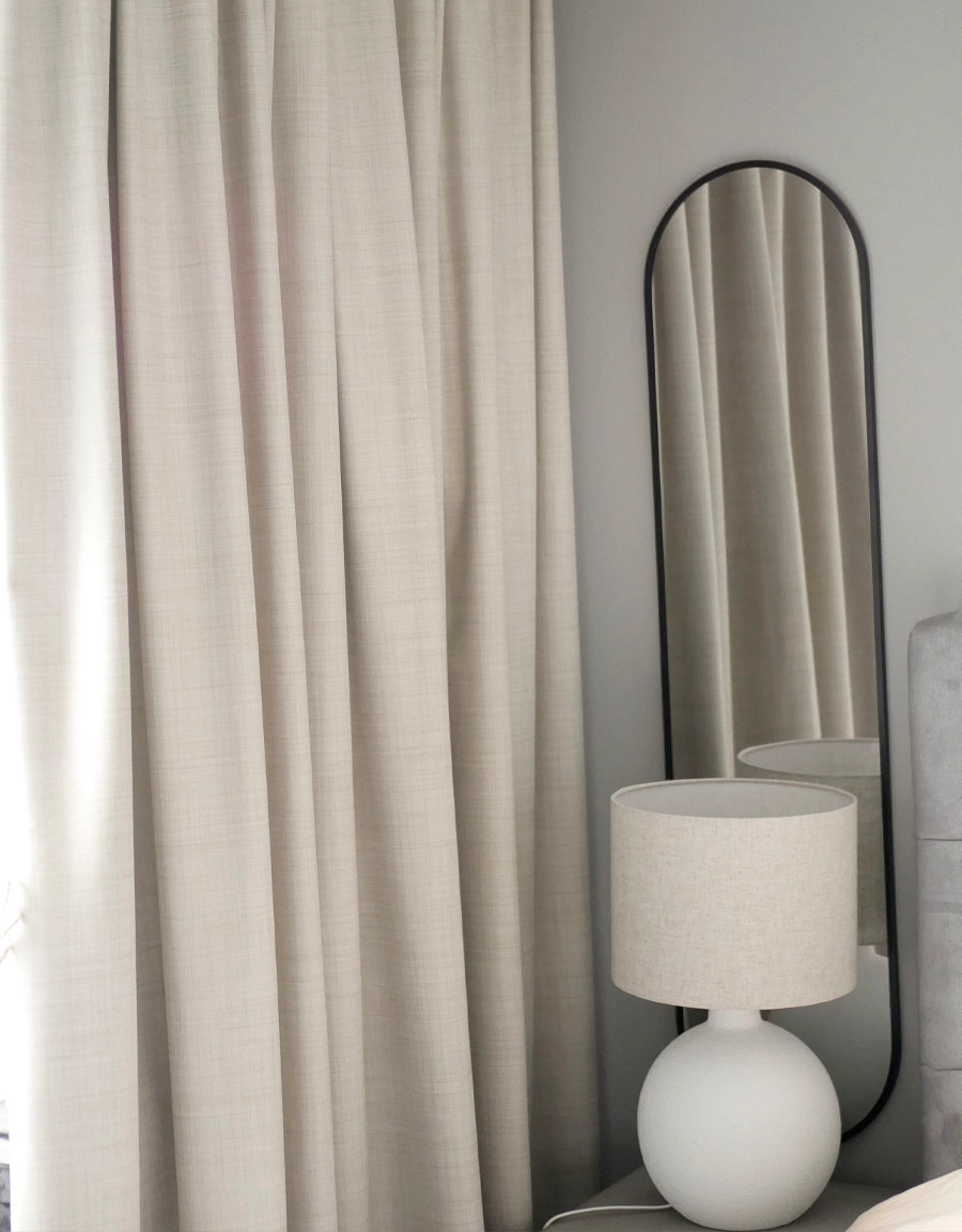 Made-to-measure curtain SILENT NIGHT, 100% blackout, beige