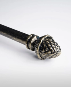 Gardinstång Kotte, svartguld, 25/28 mm