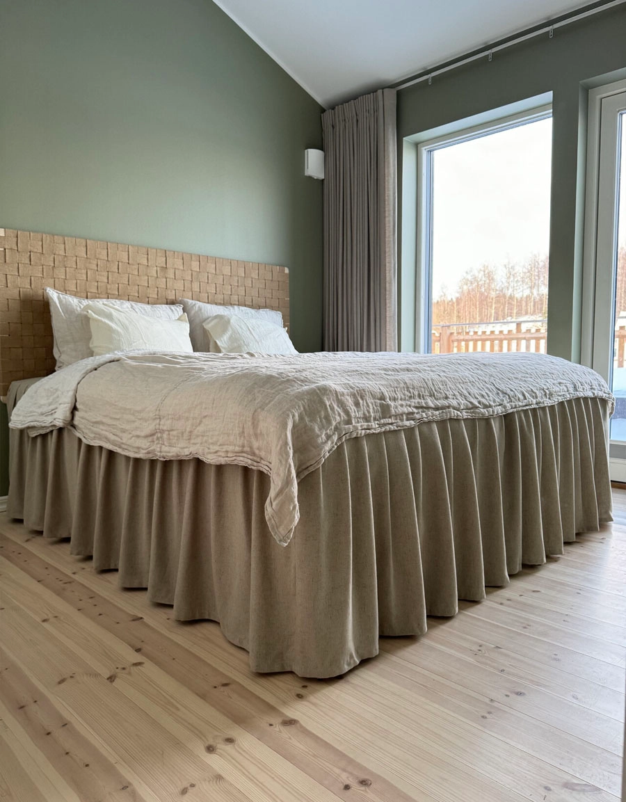 Måttillverkad sängkappa för kontinentalsäng