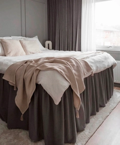 Dark grey bed skirt