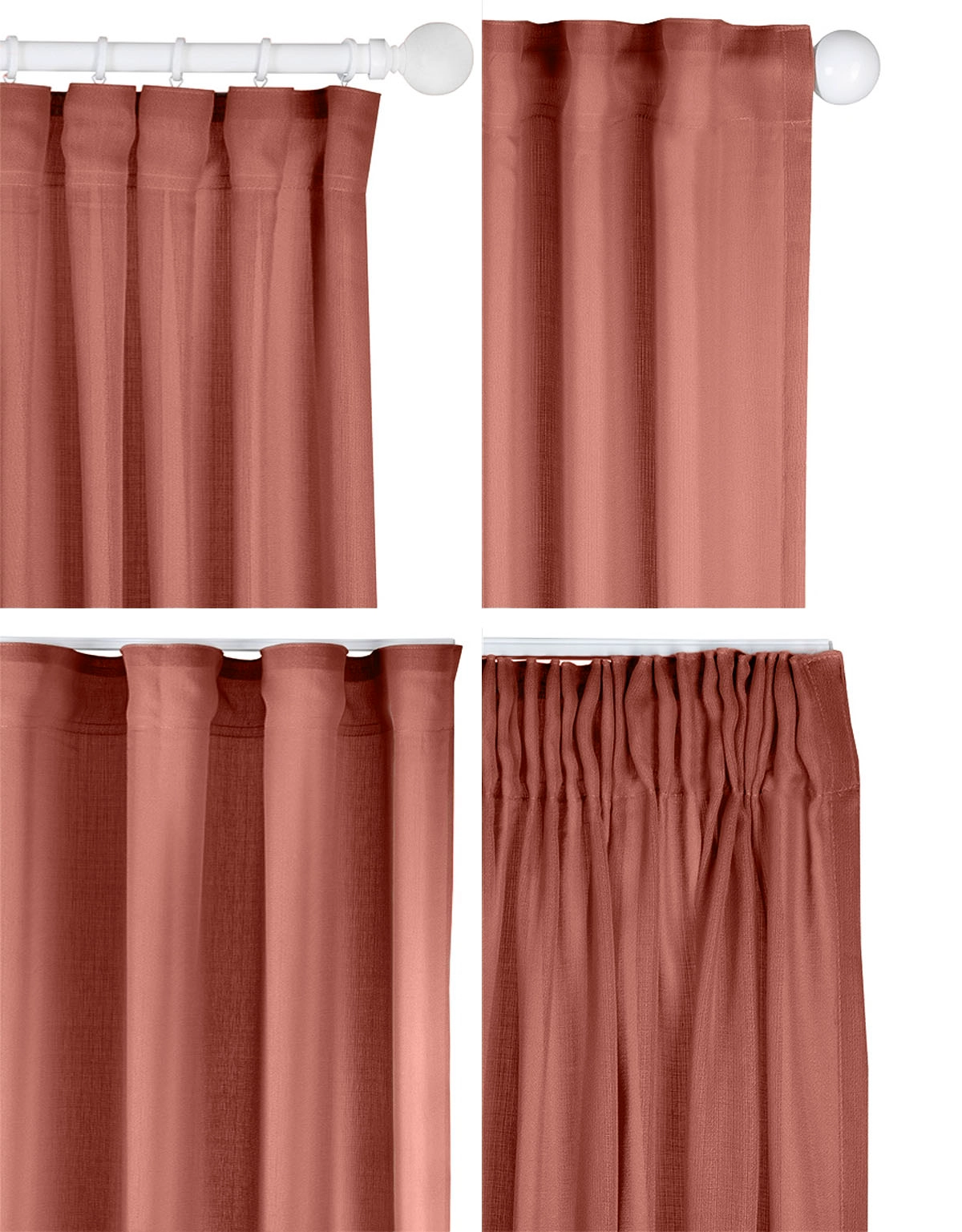 Upphängningssätt för gardin Vilja roströd