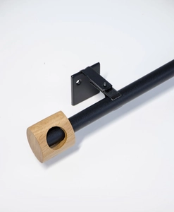 Vision curtain rod oak black