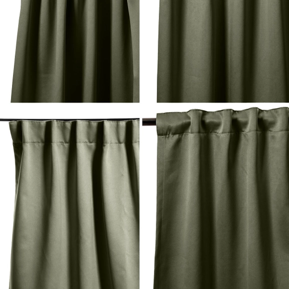 Upphängningssätt för gardin Stilla mörkgrön