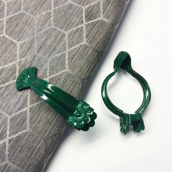 Napkin ring and decorative clamp green