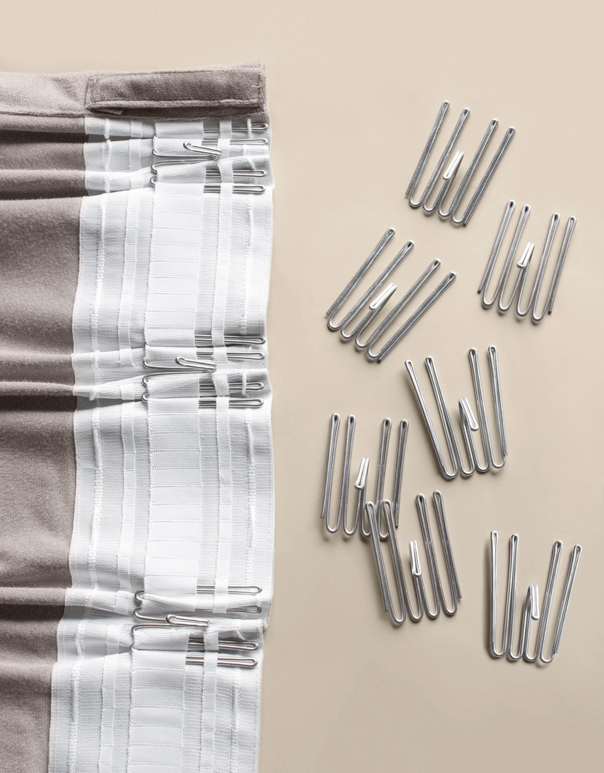 Gardinkrok 4-fingerkrok, låg fattning