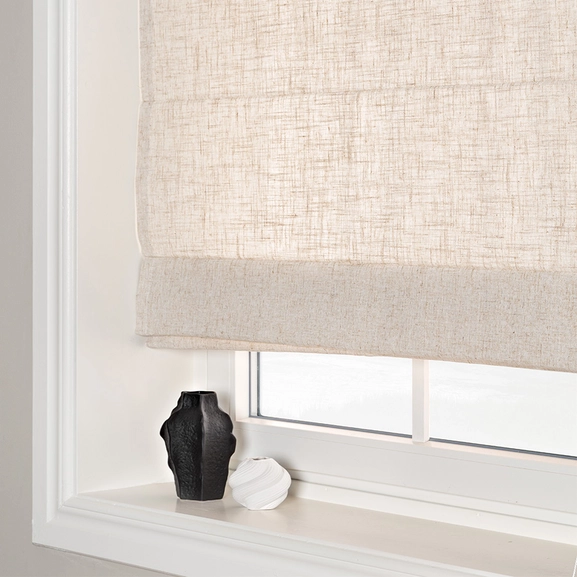 Hissgardin Mylla beige med lina