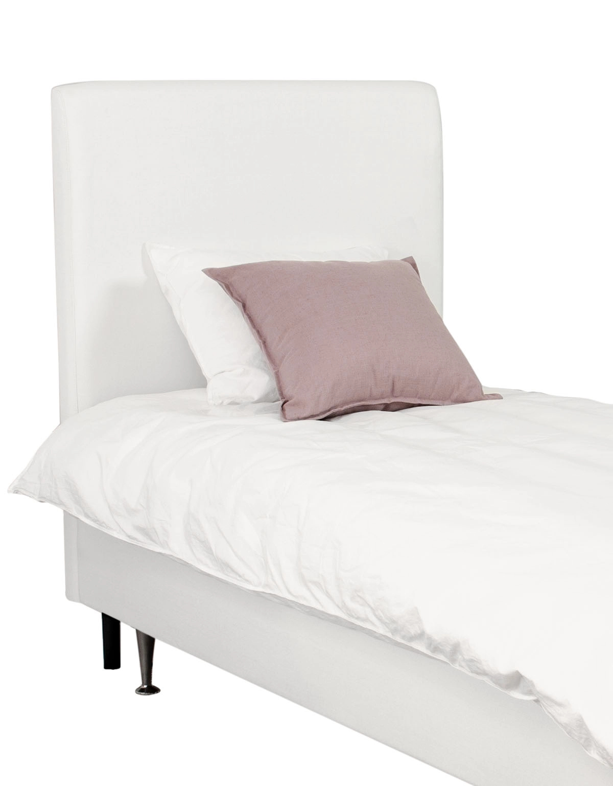 Vit sänggavel till enkelsäng