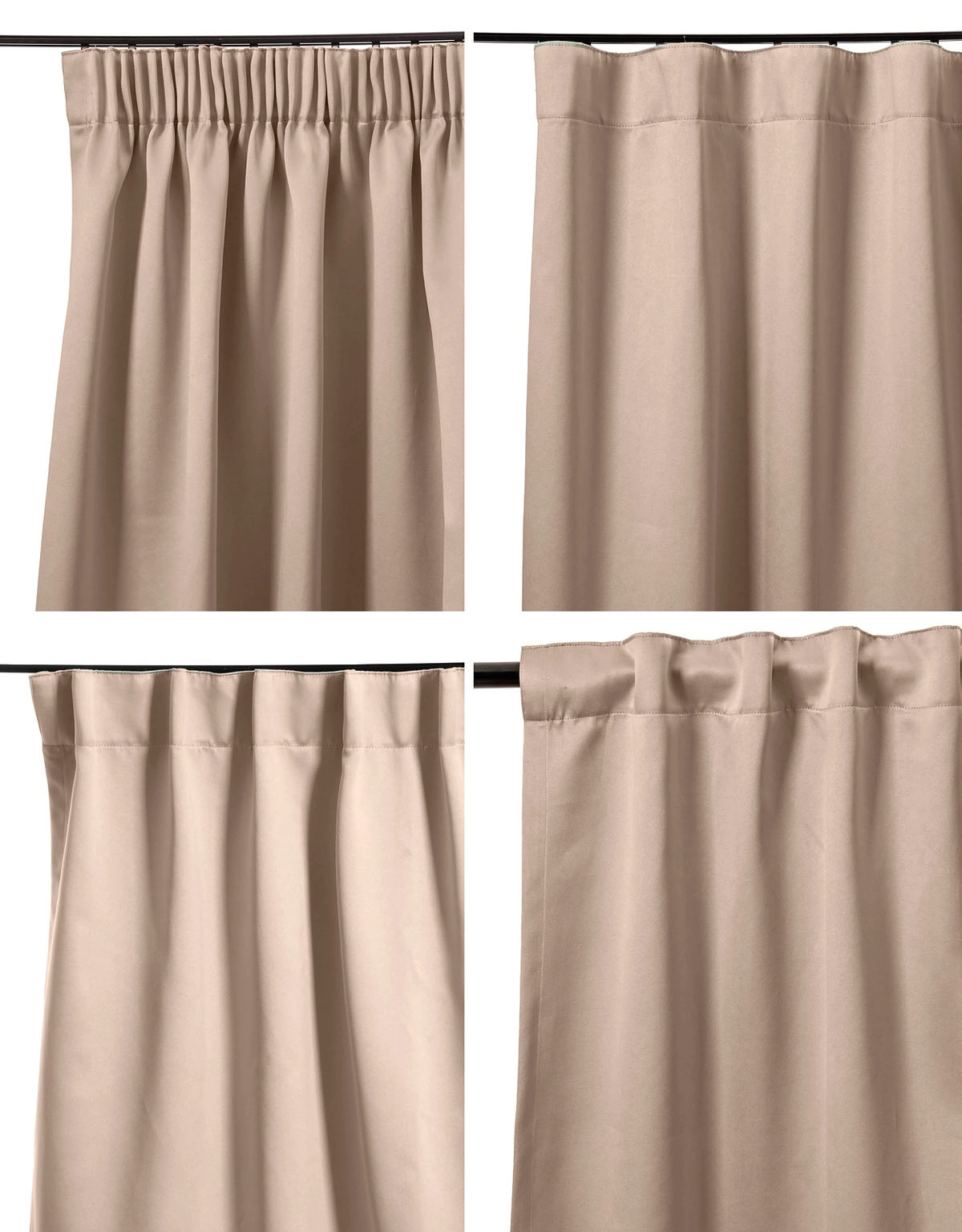 Upphängningssätt för gardin Stilla beige