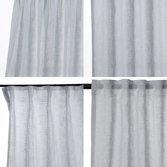 Olika upphängningssätt för gardin Malva