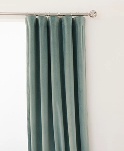 Velvet curtain LJUVA, muted green