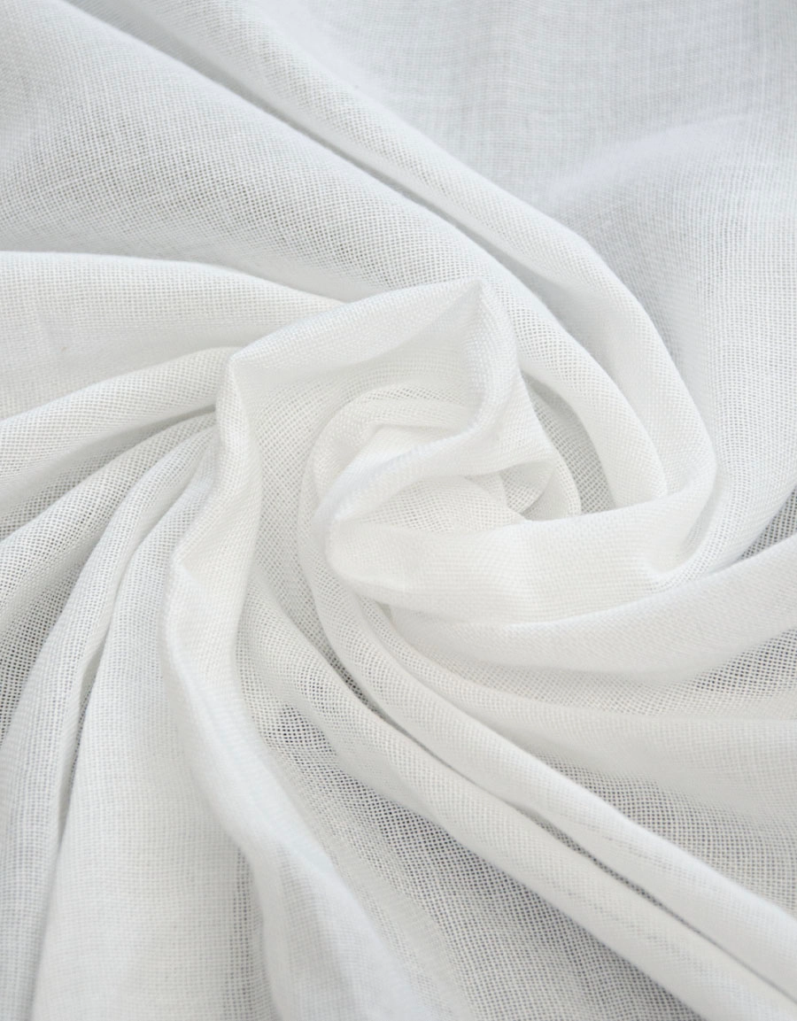 Curtain Leo, sheer fabric, white