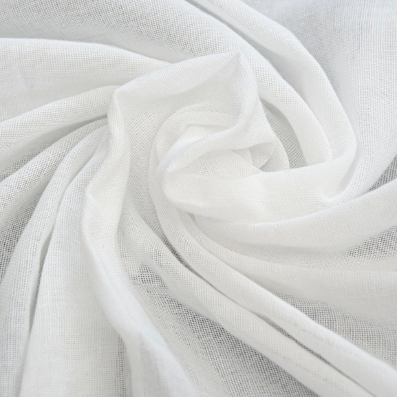 Curtain Leo, sheer fabric, white