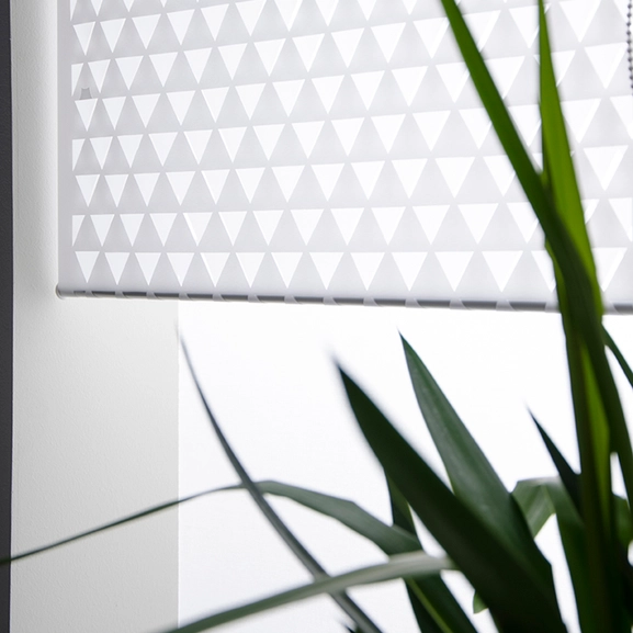 Cutout roller blind, laser-cut pattern, Hasta