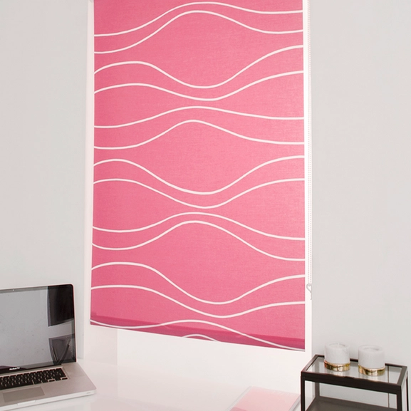 Rullgardin rosa, måttillverkad, Hasta