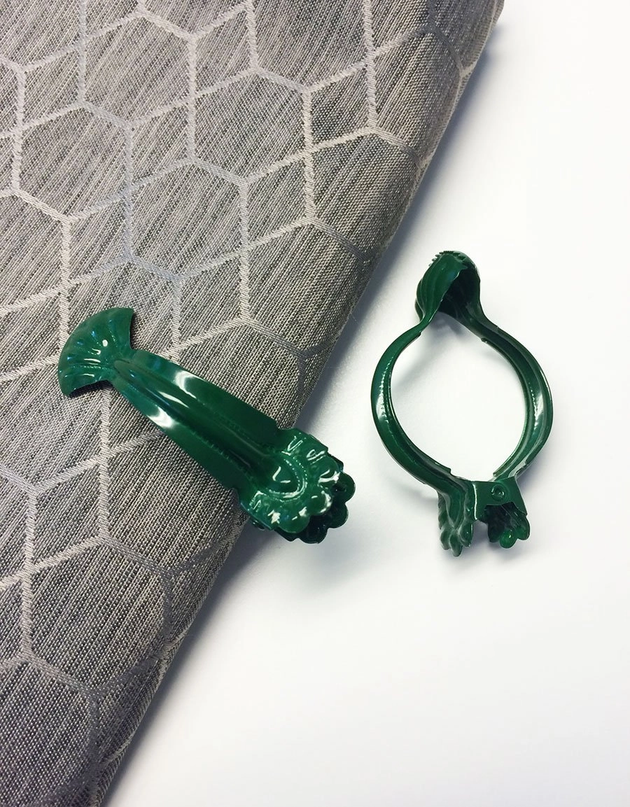 Napkin ring and decorative clamp green