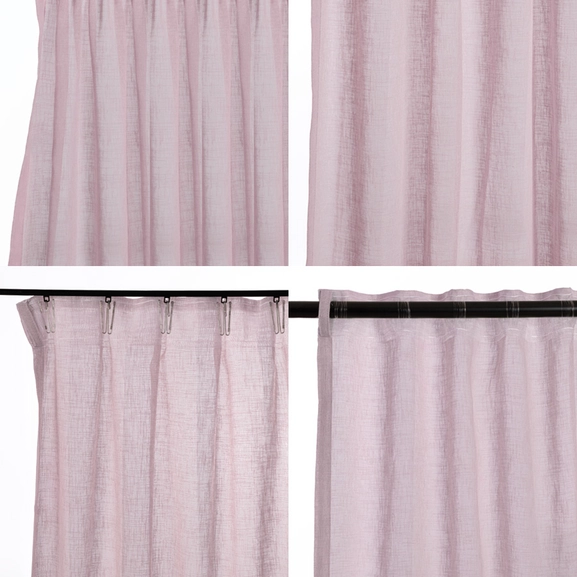 Olika upphängningssätt för gardin Malva