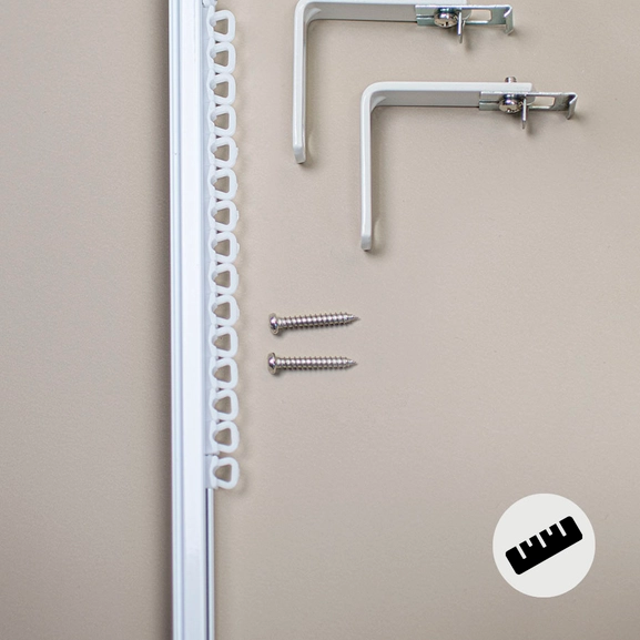 Curtain rail U-rail, made-to-measure, wall-mounted