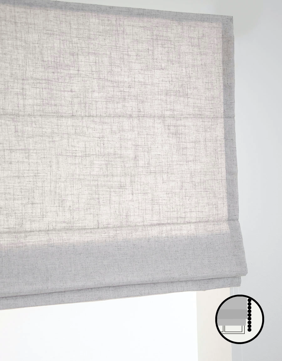 Roman blind LINA with ball chain, made-to-measure,