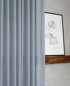 Made-to-measure curtain VILJA, light blue