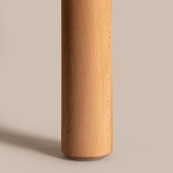 Runt sängben i oljad bok, höjd 30 cm