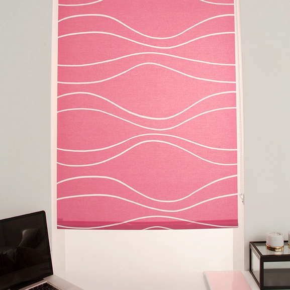 Rullgardin rosa, måttillverkad, Hasta