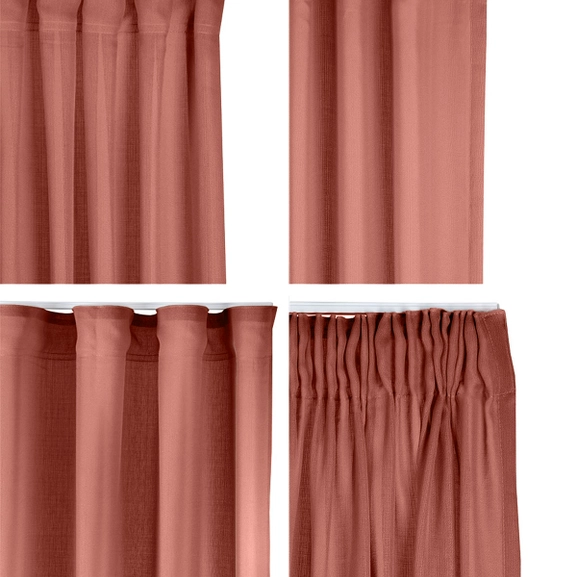 Upphängningssätt för gardin Vilja roströd