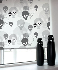 Stranger roller blind, white/gray, made-to-measure
