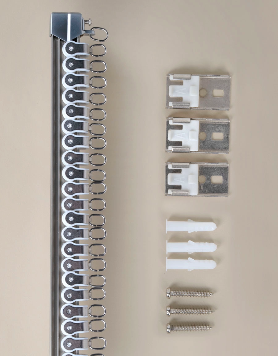 Gardinskena Bendable, vit eller varmsilver, 200 cm & 250 cm